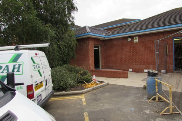 New ramped entrance to extension